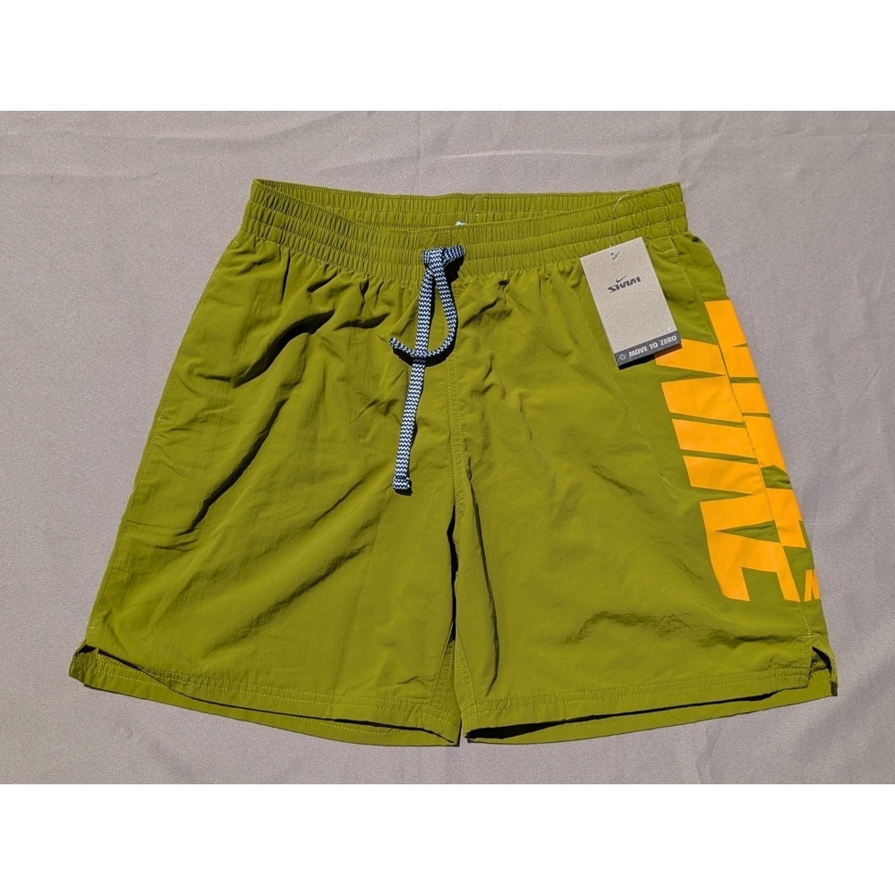 Nike Shorts Mens Medium Green Above Knee Standard Fit Swim Trunks NWT